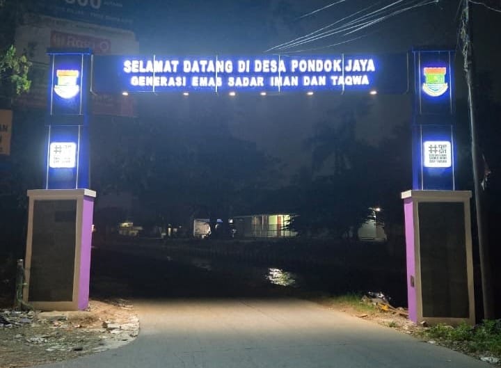 Tugu Desa Pondok Jaya Keren.!!, Simbol Generasi Emas yang Sadar Iman dan Takwa
