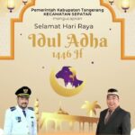 Camat dan Sekcam Sepatan Sampaikan Ucapan Selamat Hari Raya Idul Adha 1446 H